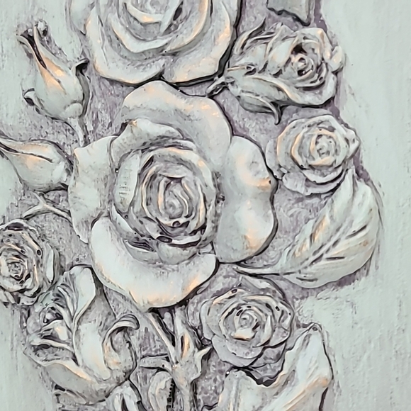 Handcrafted & Decorated Rose Covered WOODEN BOX. - Picture 8 of 11